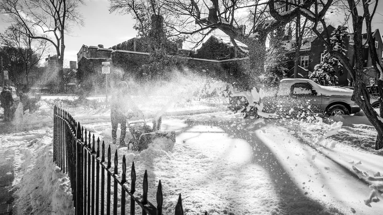 Residential snow removal service during Minnesota winter